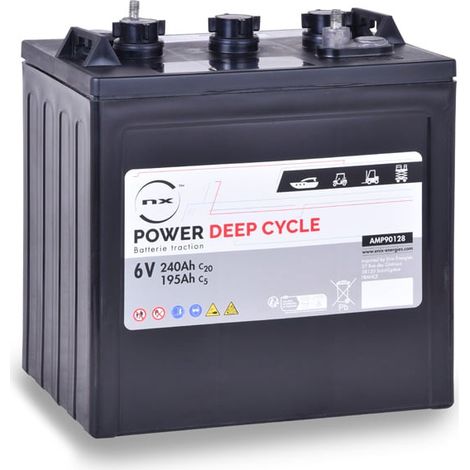 NX - Batterie traction NX Power Deep Cycle 6V 240Ah M8-F (1/4)