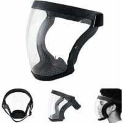 Masque super protecteur - Masque intégral, masque transparent durable, masque transparent, masque réutilisable anti-buée HD - Lunettes Tech anti-buée et coupe-vent pour adultes pour hommes et (1/5)