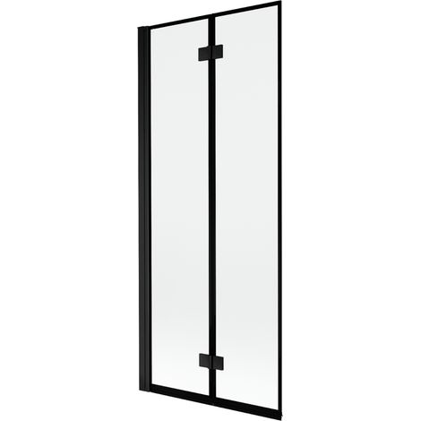 Mexen Mist écran de douche à 2 volets gauche 80 x 150 cm, cadre noir, noir - 8A9-080-002-70-70-L (1/5)