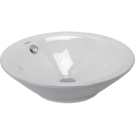 Duravit Starck 1 - Cuenca de lavabo con rebosadero, diámetro 53 cm, WonderGliss, blanca 04085300001 (1/3)