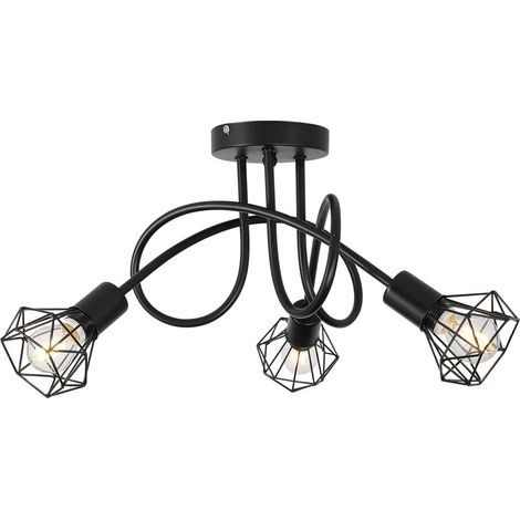 Suspension moderne à LED, lustre à 3 intensités, plafonnier plat, douille E14 moderne, style campagnard, cuisine, salle à manger (1/5)