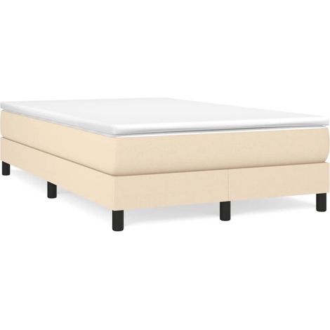 Maison Exclusive - Boxspringbettgestell Creme 120x200 cm Stoff