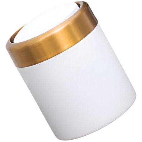 Toyvian Mini Poubelle de Table Acier Inoxydable avec Couvercle Basculant Anti-odeurs pour Salle de Bain Chambre Cuisine et Bureau Compacte (1/5)