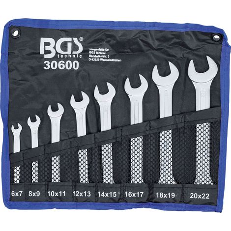 BGS Doppel-Maulschlüssel-Satz SW 6 - 22 mm 8tlg. - 30600 (1/4)