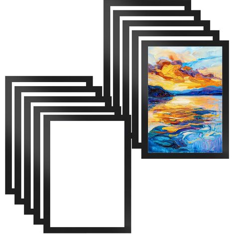 Lot de 10 Cadres Magnétiques A4, Cadre Affichage Magnétique A4, Cadre Magnétique pour Affichage sur Mur, Fenêtre, Porte, Réfrigérateur, pour Posters, Photos, Documents (1/5)