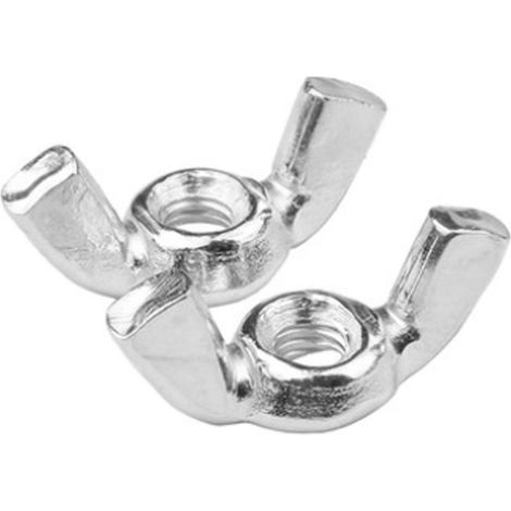 100 écrous papillon M3/M4/M5/M6/M8/M10/M12 en acier au carbone galvanisé (1/5)