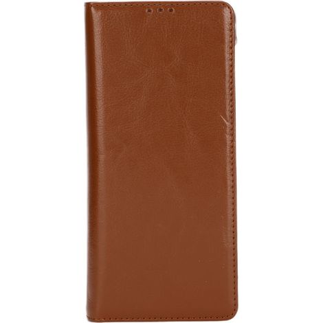 Kratzfeste Klapphülle aus Leder für Huawei Mate X2, schützende, faltbare Lederhülle, hellbraun (1/5)