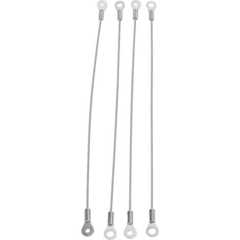 4 Pièces Câble de Suspension Anti-Chute 15kg pour Tableaux, Rideaux et Écriteaux (1/5)