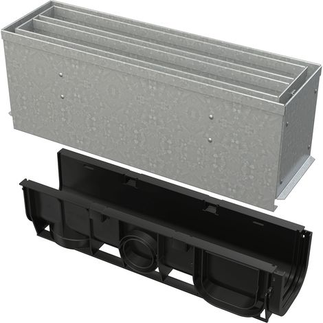 Alcadrain AVZ101S-R124R Revisionsteil für Schlitzrinne, symmetrisch, 160 mm, verzink (1/3)