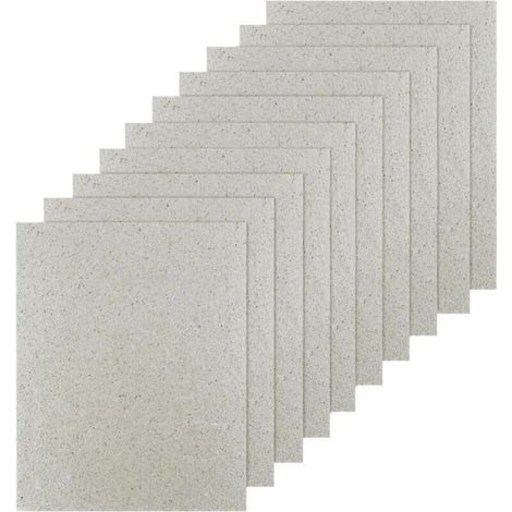 10 Pack Microwave Mica Sheets, 13 x 13 cm, Waveguide Cover, Microwave Oven, Mica Plate, Microwave, Universal Plates, Cut to Size, for Hair Dryer, Grill (1/4)