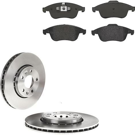 KIT FRENI ANTERIORI compatibile con RENAULT LATITUDE (L70) - DISCHI + PASTIGLIE OEM: P 68 047 / 17977 /SOSTITUZIONE DIRETTA/BASSA POLVERE/SILENZIOSO (1/5)