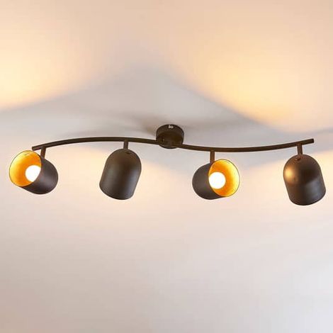 [NEUWERTIG] B-Ware Lindby Led Deckenstrahler Morik Deckenlampe Hängelampe Lampe 4 Flg E14 Schwarz