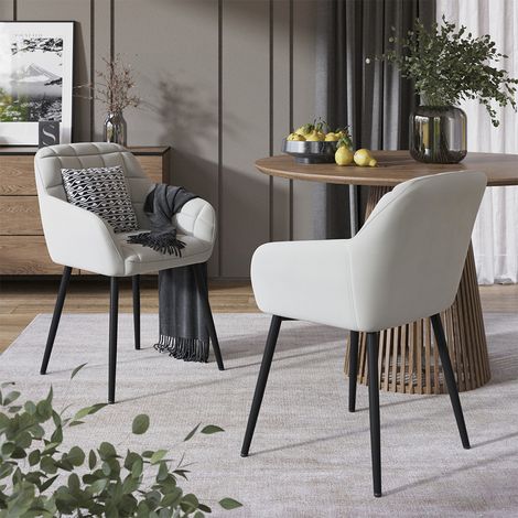 sedie Relio, Beige, 53.5 x 55.5 cm Set di 2, Vicco (1/5)