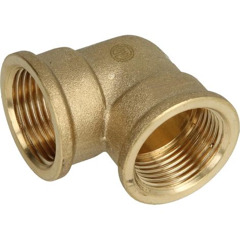 Coude 90° FF/FF 3/8'' laiton nu