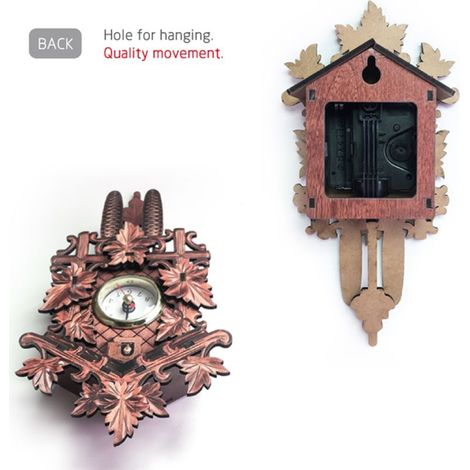 Coucou horloge murale oiseau bois suspendus décorations pour la maison café Restaurant Art Vintage Chic balançoire salon Style 3