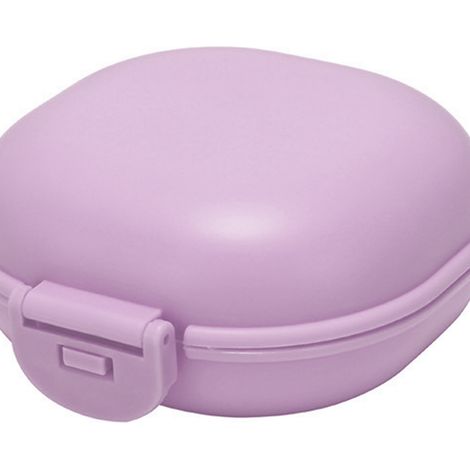 Porte-savon étanche et portable en PP avec couvercle à boucle, idéal pour les voyages, la maison, l'hôtel ou les dortoirs (violet). (1/5)