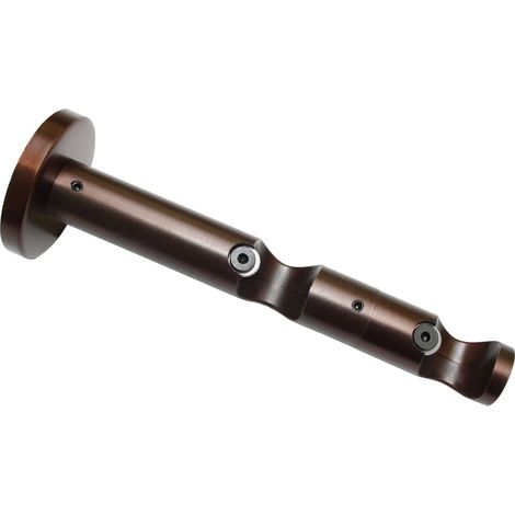 Gardinia 31371 Supporto Aperto con Doppio Binario per Aste, Metallo, Bronzo, 8x8x0.1 cm (1/3)