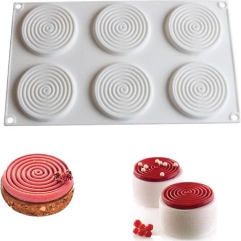 Moule Silicone - 6 Cavités - Température -40 À 230 °C - Pour Desserts Et Muffins - 1 Pièce (1/4)