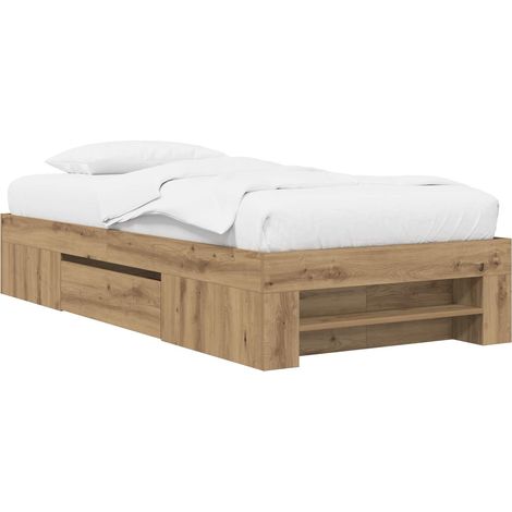 Maison Exclusive - Telaio del letto con storage Rovere Artigianale 80 x 200 cm (1/5)