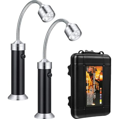 Lot de 2 Lampe pour Barbecue Lumières LED de Gril BBQ avec Base magnétique Rotation à 360 Degrés Flexible Réglable pour Barbecue Camping Fête Extérieur (1/5)