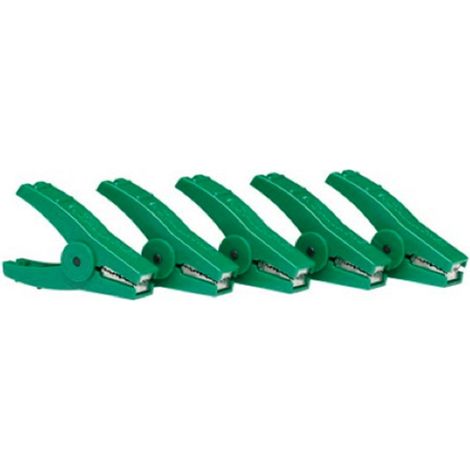 Clip coccodrillo verde confezione da 5 pezzi