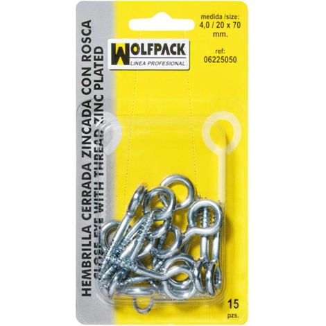Hembrilla Cerrada 4,0 / 20 x 80 mm. (15 Piezas)