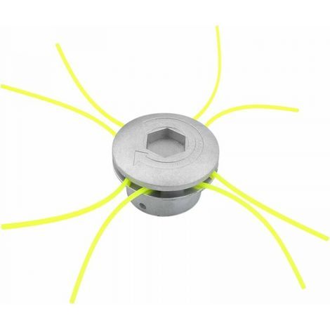 Tête de Débroussailleuse Universelle, Tête de Coupe-Bordure Aluminium à Fil Accessoire de Débroussailleuse avec 4 Lignes pour Tondeuse à Gazon, 72 x 44,5 mm (1/5)