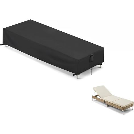 Housse Bain de Soleil Extérieur Anti UV Housse Chaise Longue Exterieur 210D Tissu Oxford Coutures Scellées Bâche Protection (1/5)