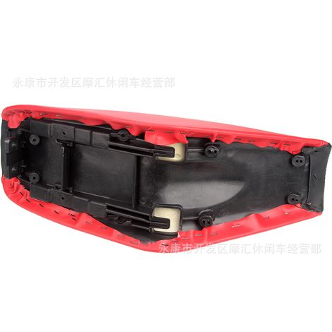 Accessoires pour motos tout-terrain 50cc-1250cc Apollo : selle, coussin de selle et sacoche de selle (rouge) (1/4)