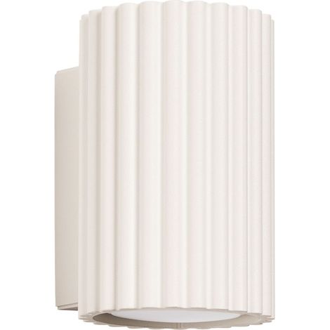 Applique murale aluminium 10 cm de haut Crème GU10 Moderne (1/5)
