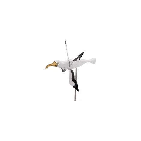 Moulin à Vent Mouette Ornement de Jardin, Tourbillon pour Décorations de Cour Extérieure, Moulin à Vent Mouette Résistant aux Intempéries pour Patio Familiar, Fer en Résine 10,2x9,6 Pouces