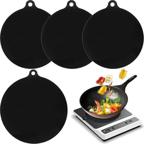 4 Pièces Tapis De Protection Pour Plaque À Induction,0.7mm × 22cm Protection Plaque Induction,Tapis Plaque Induction,Résistant à la Chaleur Jusqu'à 250°C,Résistants à l'huile,Faciles à Nettoyer (1/5)