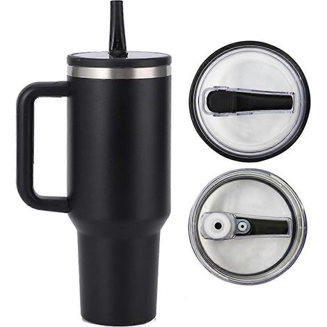2er-Packung 40oz Trinkbecher-Klappstrohhalmdeckel-Ersatz für Quencher,B--