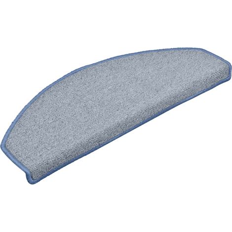 Tapis d'escalier 30 pcs,Marches d'escalier 65 x 24 x 4 cm Gris clair et bleu Demi-rond Grand CFW698475 (1/5)