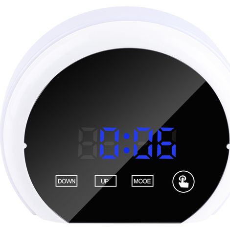 Réveil Numérique Avec Affichage LED - Horloge Digitale Avec Lampe De Nuit RGB Et Prise USB Double - Thermomètre Intégré - 1 Pièce (1/5)