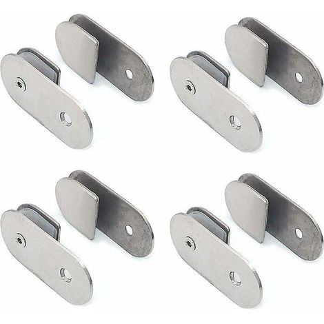 lot De 8 Pinces Verre En Acier Inoxydable 304 180 Degrs, Support Mural Pour Tagre En Verre, Convient Pour Panneau De Verre De 8-12 Mm D'paisseur, (1/5)