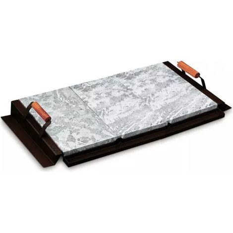 griglia barbecue palazzetti in acciaio e pietra lavica 76x44 cm