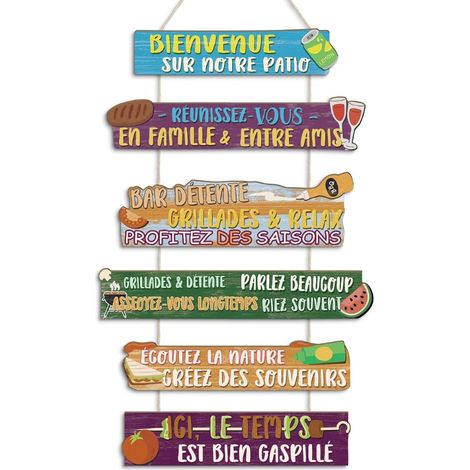 BBQ Panel Series Wall Decoration, Hanging Decoration Grilling Theme for Patio, Garden, Terrace, Bar, Kitchen, Home (1/5)