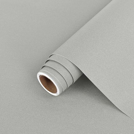 Papier Peint Autocollant 44cmx3m Amovible Auto-adhésif Papier Gris Mat PVC Vinyl,Imperméable,Résistant l'huile,Film Décoratif pour Meubles,Tables,Plans Travail,cuisines,étagères (1/5)