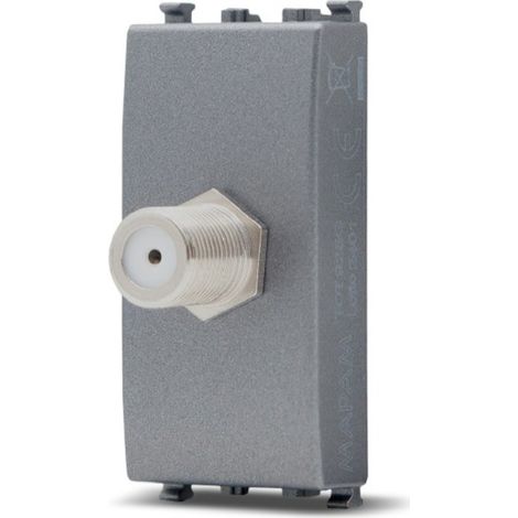 Frutti elettrici compatibili con supporti Vimar Arké grigio scuro interruttore presa pulsante schuko deviatore Presa Sat.