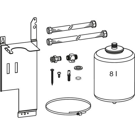 Bosch Accessori installazione EVW 8 Vaso di espansione acqua calda, 8L, 7738112837