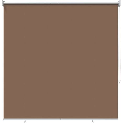 Store enrouleur gris-brun résistant aux UV, 100 x 230 cm, polyester. (1/5)