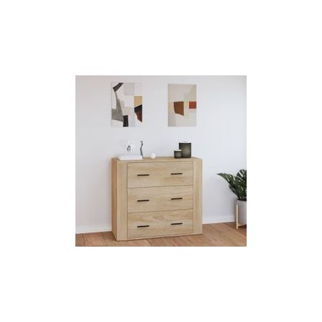 Buffet Chêne sonoma 80x33x70 Bois d'ingénierie (1/5)