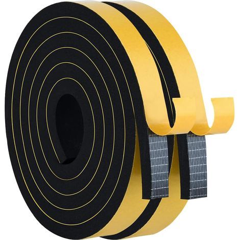 2 de Joint Fenetre Isolation,12mm×10mm×2m Mousse Adhésive en Caoutchouc pour Isolation Thermique,Coupe-vent,Isolation Acoustique (1/5)
