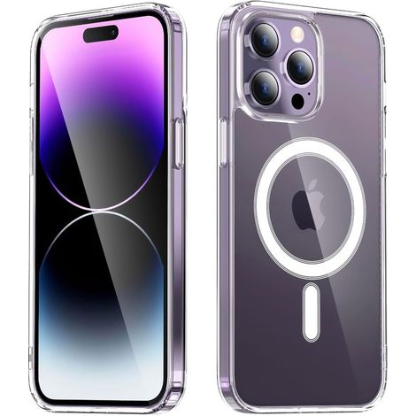 Coque hybride MagSafe pour iPhone 15 Pro, protection antichoc transparente Alogy (1/5)