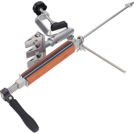 Affûteur à angle fixe en métal avec 4 meules, rotation à 360°, outil de polissage et d'affûtage de couteaux. (1/5)