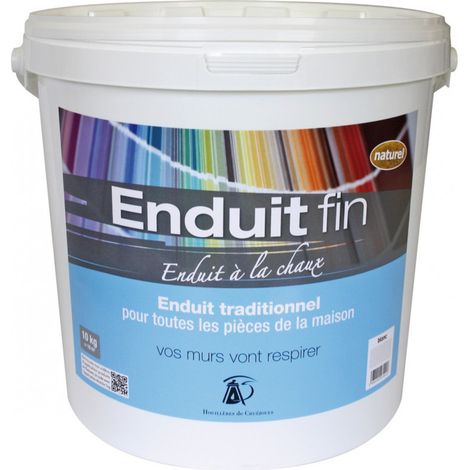 Enduit fin à la chaux n°1 – seau de 10 kg – Pour chantiers humides – Application facile et rapide – Finition lisse et durable – Houillères De Cruéjouls