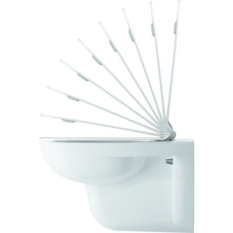 Toilettes suspendues D-Code, chasse d'eau profonde, blanches