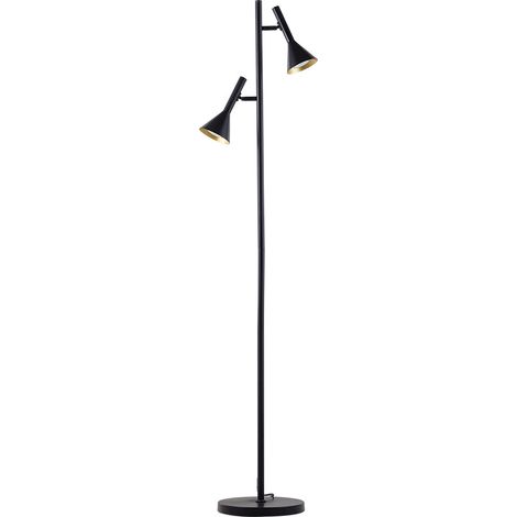 Lampadaire métal 2xGU10 Noir IP20 (1/3)