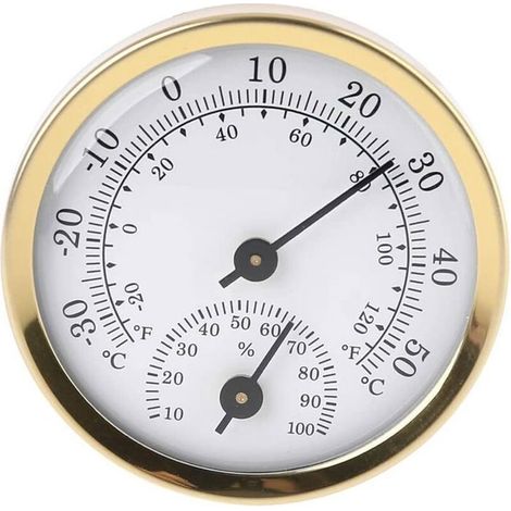 Analoge Anzeige von Temperatur und Luftfeuchtigkeit für Innenthermometer und Hygrometer (1/4)